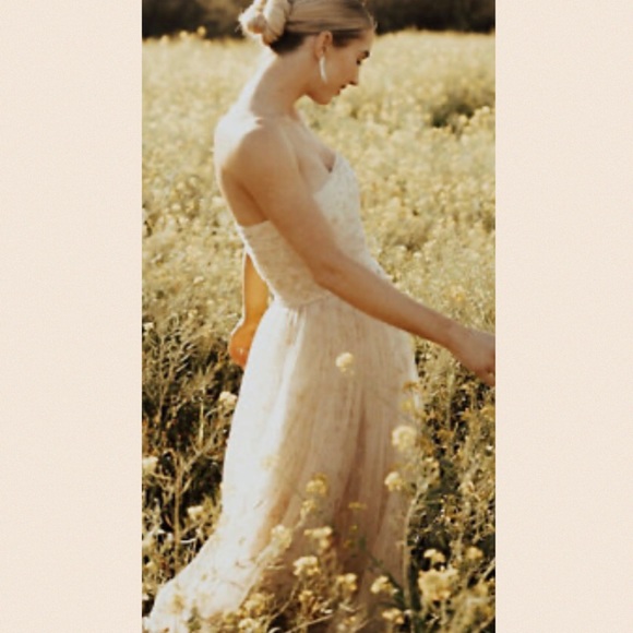 New Joanna August BHLDN Brenda 4 10 Strapless Gown - Picture 5 of 7